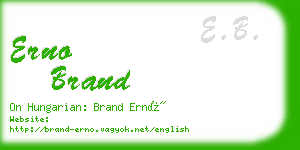 erno brand business card